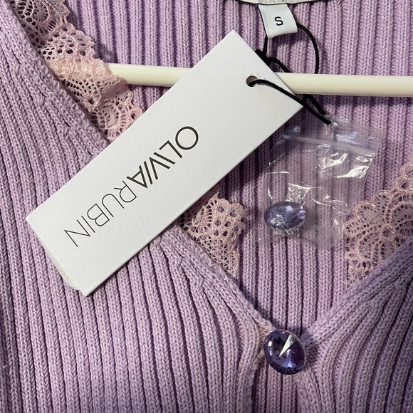 NEW Lavender Olivia Rubin lace cardigan (with tags) NWT - Picture 3 of 5